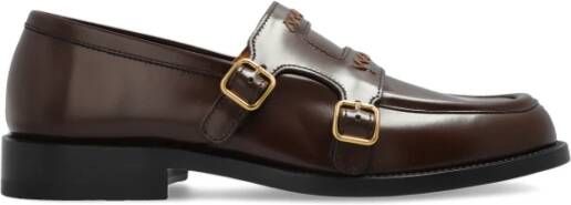 Marni Leren loafers schoenen