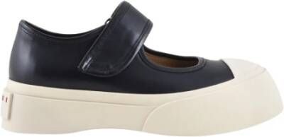 Marni Chunky Platform Leren Mary Jane Sneakers Black Dames