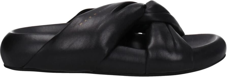Marni Gedraaide Leren Bubble Sandalen Black Dames - Foto 2
