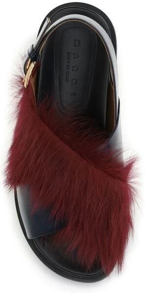 Marni Calf Leather Bos Taurus Flat Sandals - Foto 3