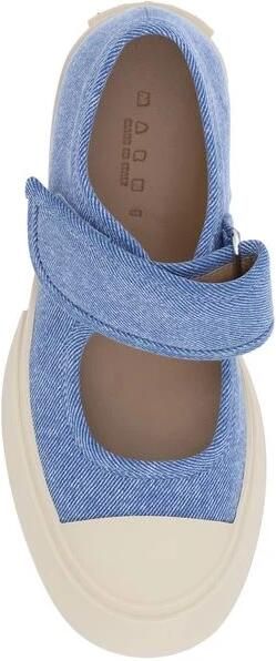 Marni Denim Strap Sneakers met Versterkte Neus Blue Dames - Foto 2