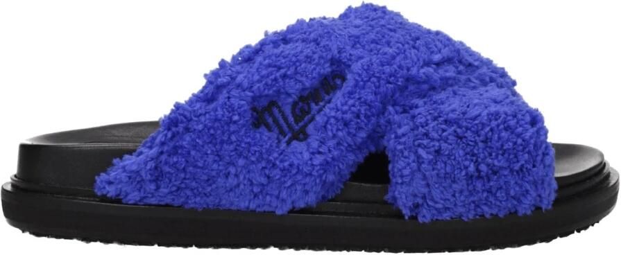 Marni Zomer Fussbett Sliders Blauw Dames
