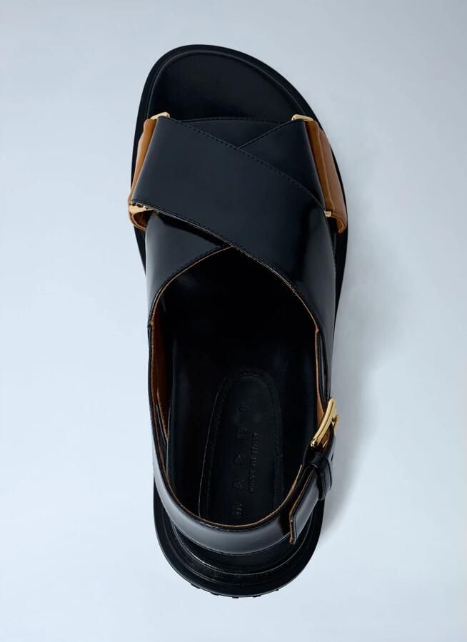 Marni Fussbett leren sandalen - Foto 2