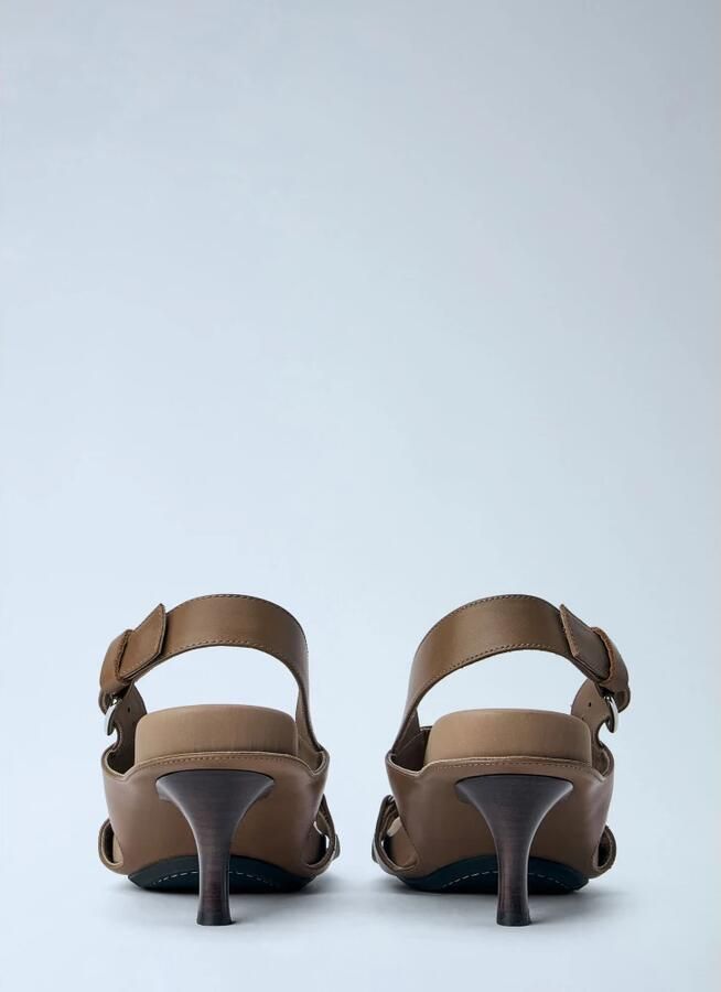 Marni Fussbett Leren Slingback Sandalen - Foto 5