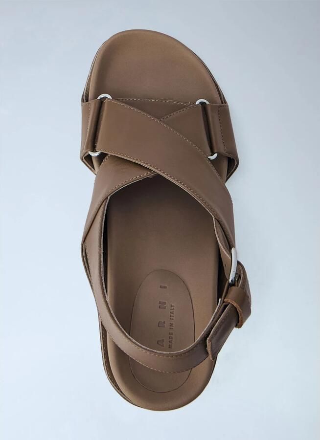 Marni Fussbett Leren Slingback Sandalen - Foto 6