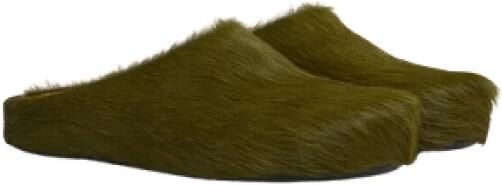 Marni Groene Ponyhuid Instap Sandalen