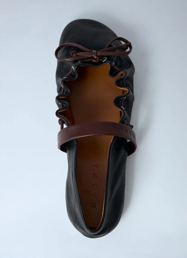 Marni Leren Ballerina's - Foto 2