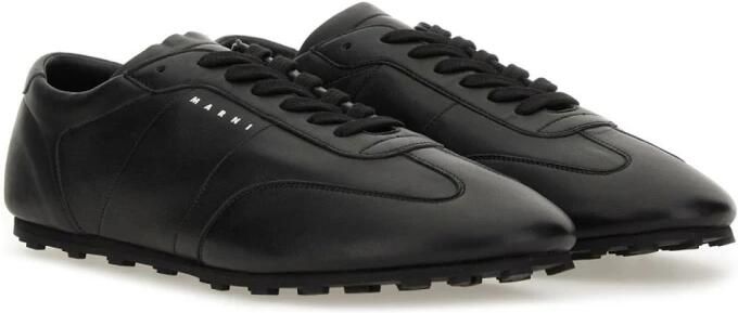 Marni Leren Lage Sneakers - Foto 3