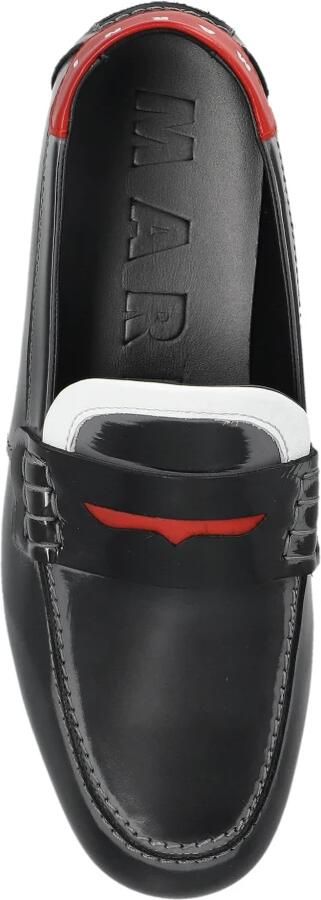Marni Leren Mocassin met Logo Tab