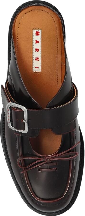 Marni Leren Mules - Foto 4