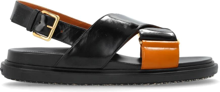 Marni Leren Sandalen