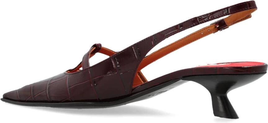 Marni Leren Schoenen met Hak - Foto 4