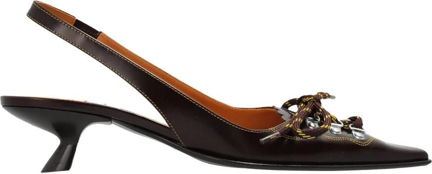 Marni Leren Schoenen met Hak