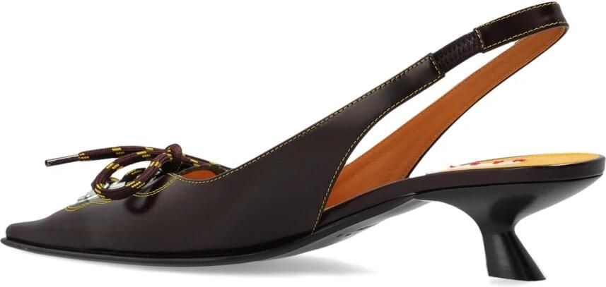 Marni Leren Schoenen met Hak - Foto 4