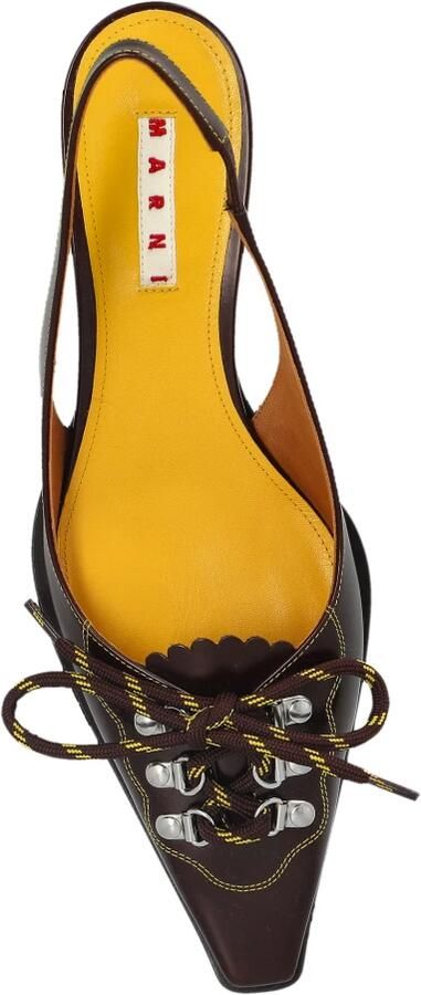 Marni Leren Schoenen met Hak - Foto 6