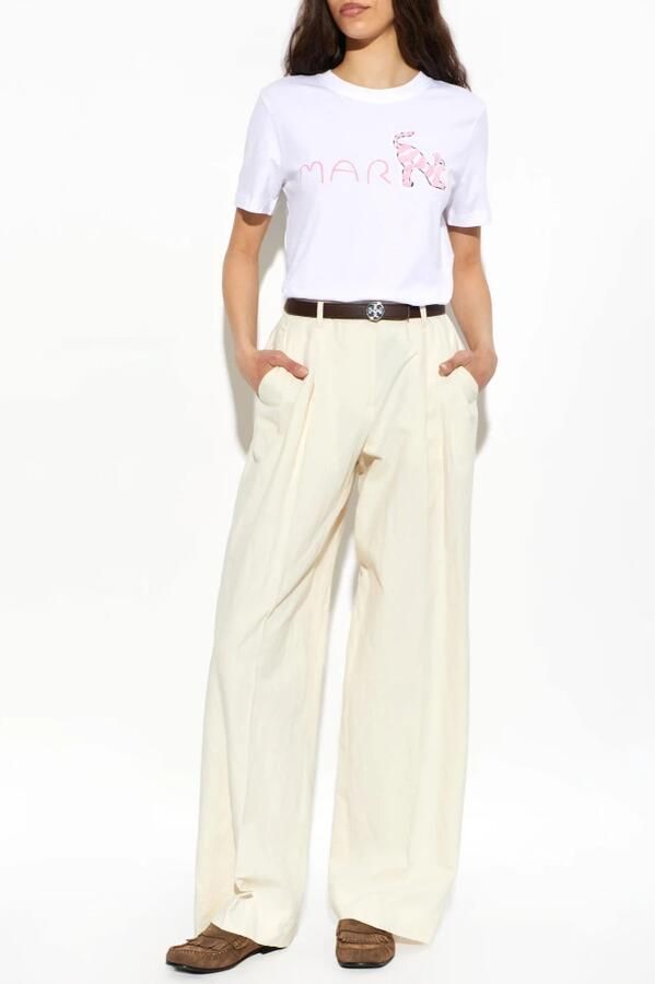 Marni Leren Slippers - Foto 3