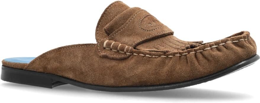 Marni Leren Slippers - Foto 5