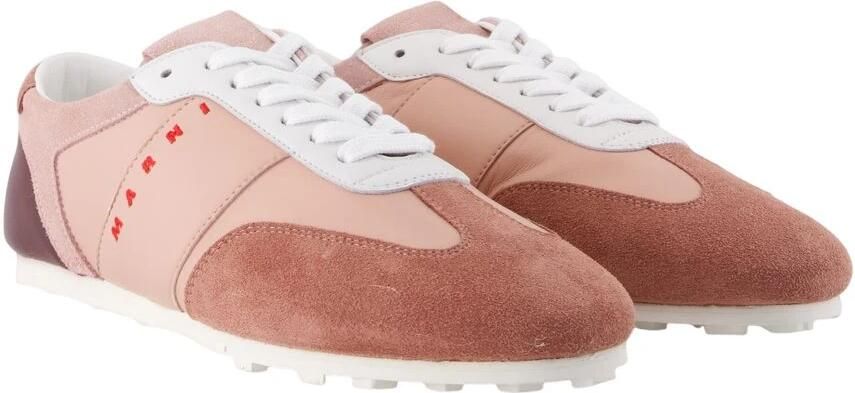 Marni Leren sneaker met logo - Foto 3
