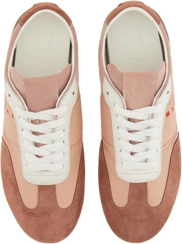 Marni Leren sneaker met logo - Foto 2
