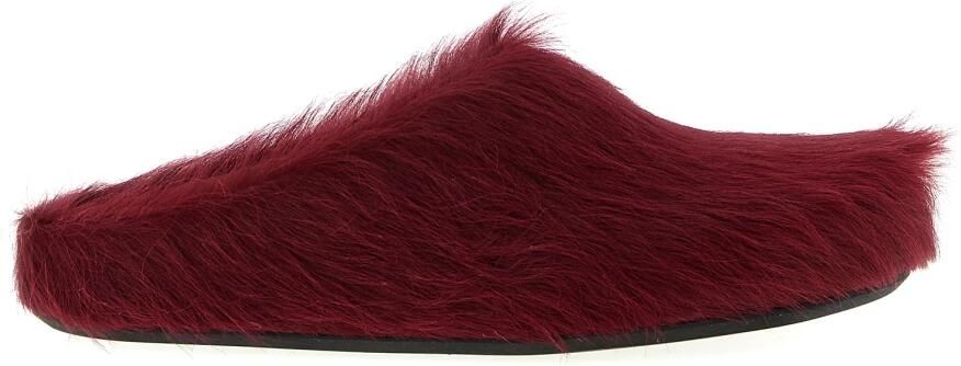 Marni Long Hair Calfskin Fussbett Sabot