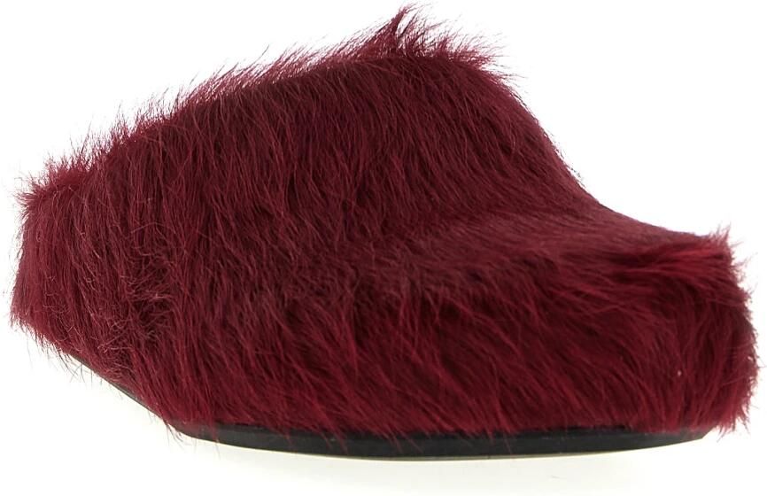 Marni Long Hair Calfskin Fussbett Sabot