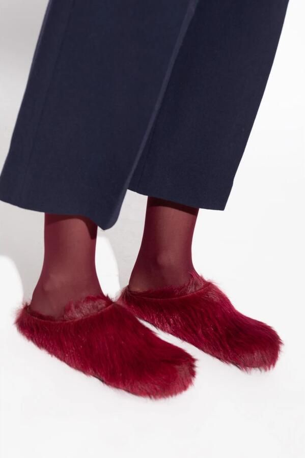 Marni Long Hair Calfskin Fussbett Sabot - Foto 3