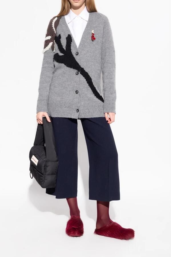 Marni Long Hair Calfskin Fussbett Sabot - Foto 4