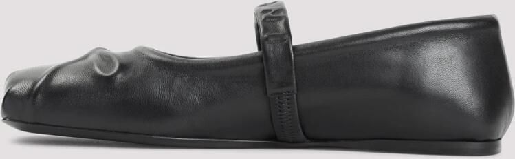 Marni Zwarte Leren Mary Jane Sneakers Black Dames - Foto 2