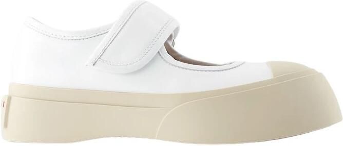 Marni Low-Top Sneakers Mary Jane Sneakers Leather White in wit