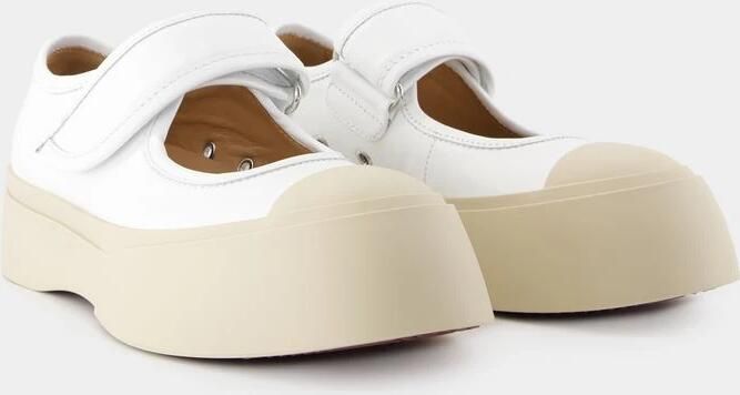 Marni Low-Top Sneakers Mary Jane Sneakers Leather White in wit - Foto 6
