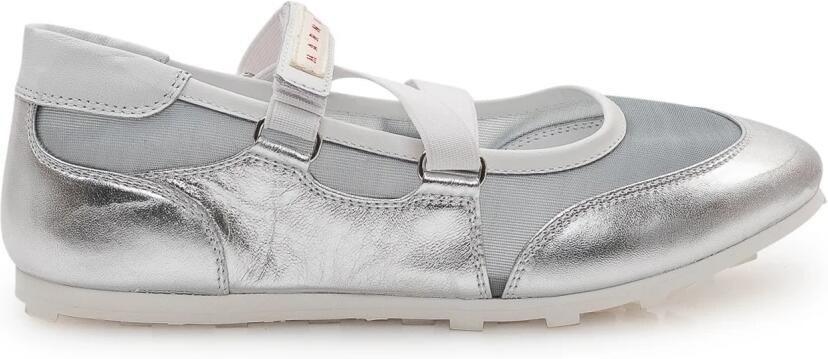 Marni Metallic Leather-trimmed Mesh Sneakers