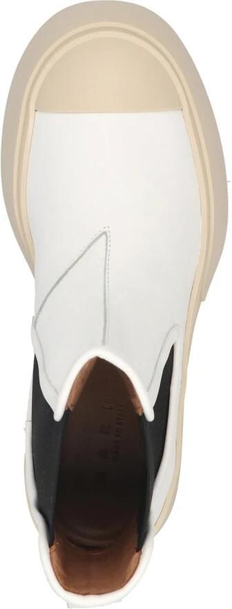 Marni Witte Leren Enkellaarzen White Dames - Foto 3
