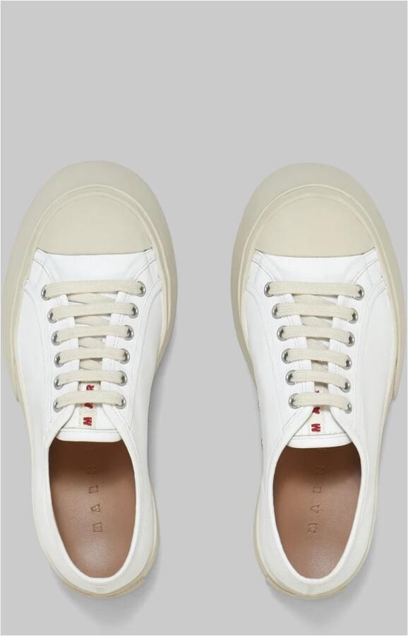 Marni Witte Sneakers Regular Fit Geschikt voor Alle Temperaturen 100% Leer White - Foto 5