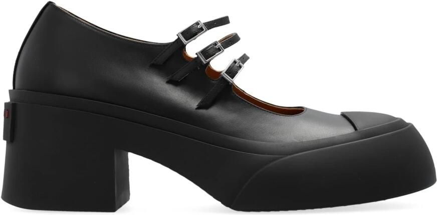 Marni Leren pumps met verstelbare gespsluitingen Black Dames - Foto 1