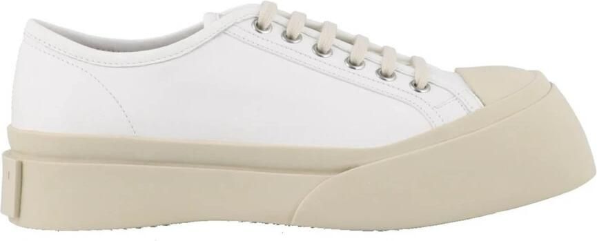 Marni Witte Sneakers Regular Fit Geschikt voor Alle Temperaturen 100% Leer White - Foto 3