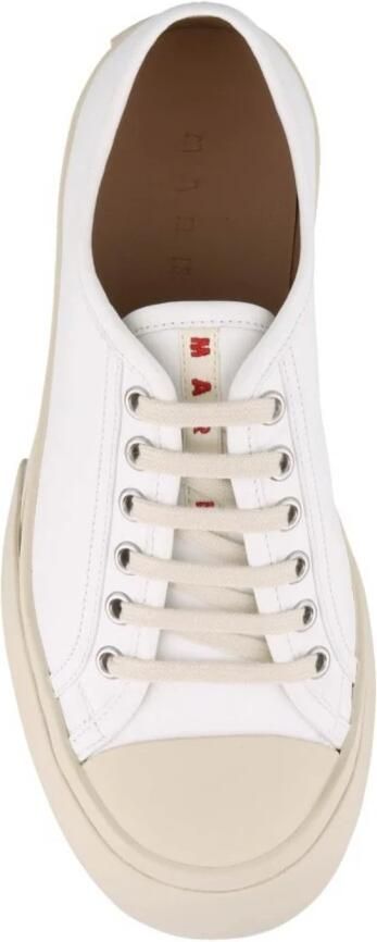 Marni Witte Sneakers Regular Fit Geschikt voor Alle Temperaturen 100% Leer White - Foto 4