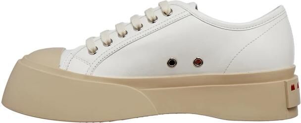 Marni Witte Sneakers Regular Fit Geschikt voor Alle Temperaturen 100% Leer White - Foto 10