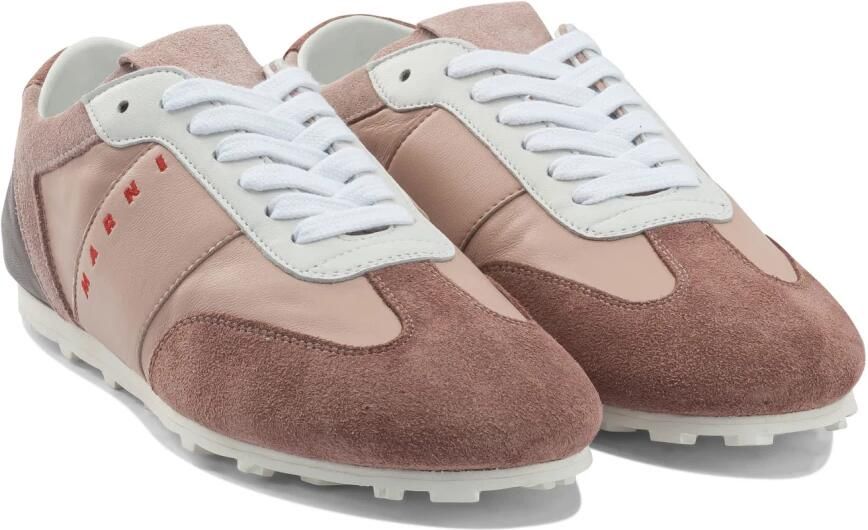 Marni Multicolor Leren Sneakers Top Veters Ronde Neus - Foto 3