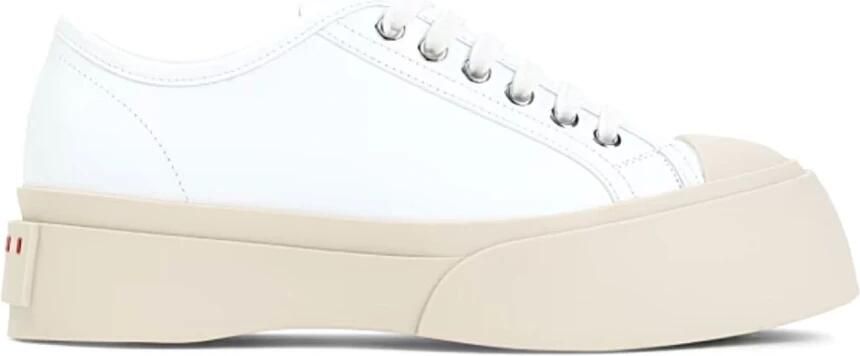 Marni Witte Sneakers Regular Fit Geschikt voor Alle Temperaturen 100% Leer White - Foto 3