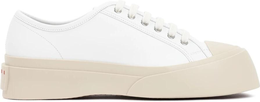 Marni Witte Sneakers Regular Fit Geschikt voor Alle Temperaturen 100% Leer White - Foto 8