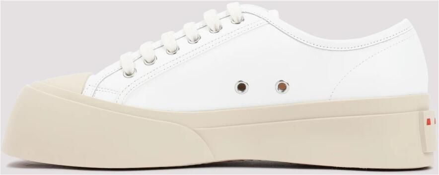 Marni Witte Sneakers Regular Fit Geschikt voor Alle Temperaturen 100% Leer White - Foto 9