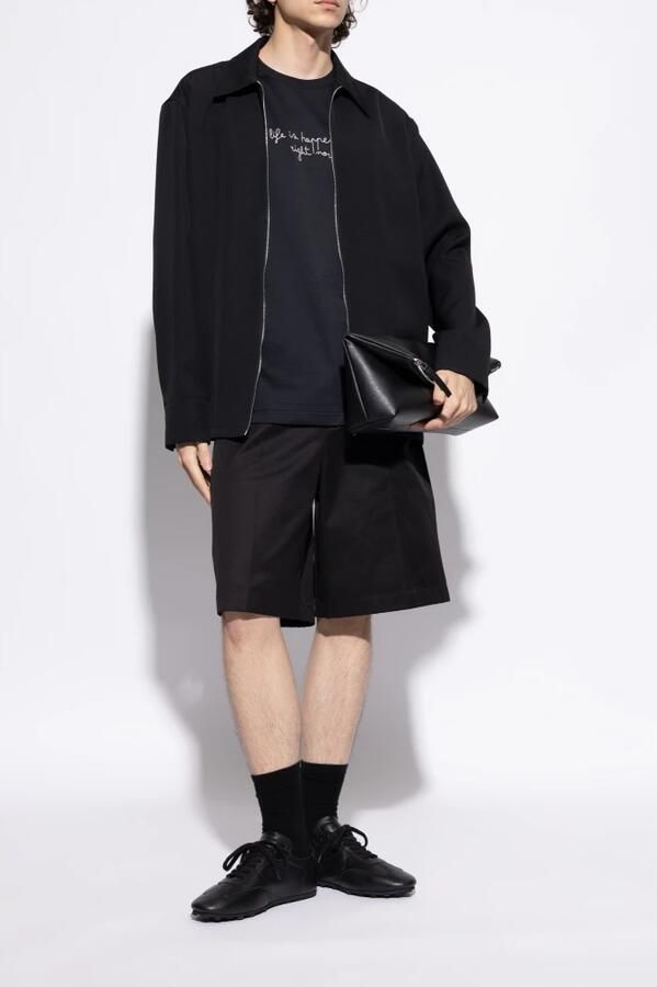 Marni Zwarte leren vetersneakers - Foto 3