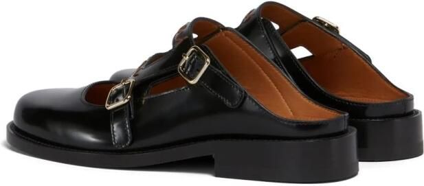 Marni Zwarte Leren Sandalen voor Vrouwen Black Dames