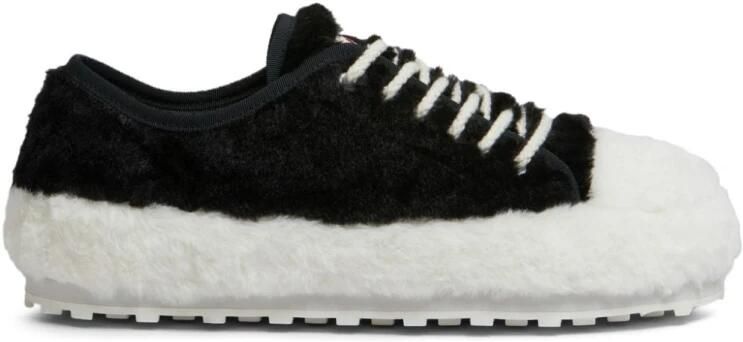 Marni Witte Sneakers Teddy Shearling Bicolor White Heren