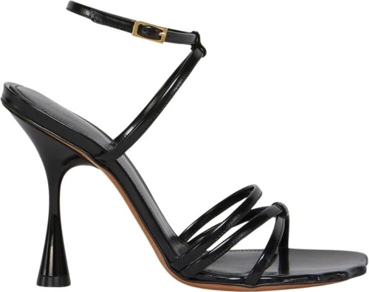 Marni Moonlight Sandaal in Zwart Leer