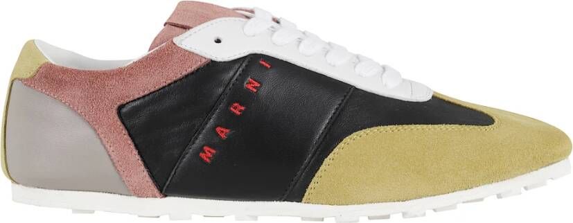 Marni Multicolor Leren en Suède Sneakers