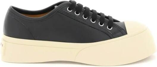 Marni 302 leren sneakers met plateauzool Zwart - Foto 1