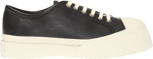 Marni Low-Top Sneakers Black Smooth Leather Sneakers in zwart