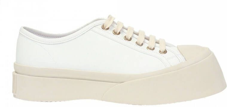 Marni Witte Sneakers Regular Fit Geschikt voor Alle Temperaturen 100% Leer White - Foto 16