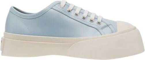 Marni Luxe Lage Top Veterschoenen Blue Dames